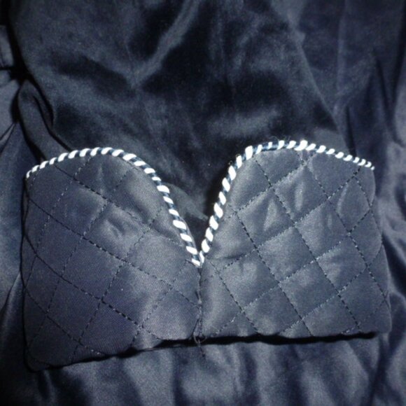 Men's Velvet Smoking Jacket / Quilted Robe-Style Dinner Coat – Navy Blue – Size - Picture 10 of 10